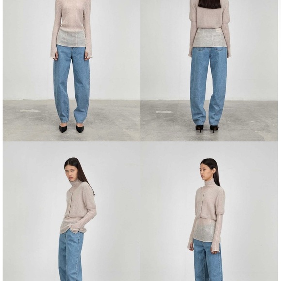 amomento Denim - Amomento Women's Recycled Cotton Blue Jeans Denim Size L/XL